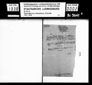 Kommunsachen: Stiftungswesen (Liegenschaften), Oberamt Böblingen