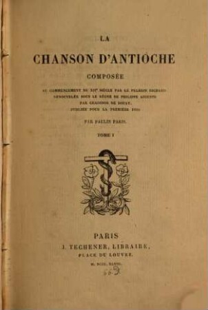La chanson d'Antioche, 1