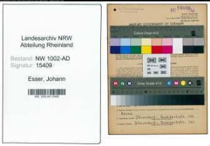Entnazifizierung Johann Esser, geb. 13.07.1898 (Verw.Angest.)