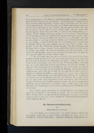 Ein Demonstrations-Elektroskop.