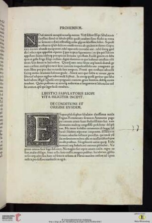 Rinucius Aretinus: Vita Aesopi, lat. und ital.