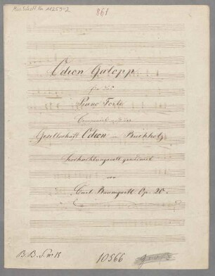 Odeon-Galopp, pf, op. 20 - BSB Mus.Schott.Ha 11259-2