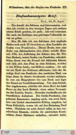 Fünfundzwanzigster Brief