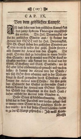 Cap. IX. Von dem geistlichen Kampfe.