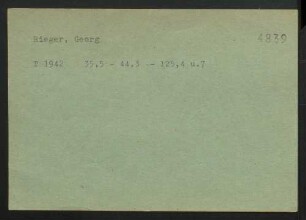 Rieger, Georg