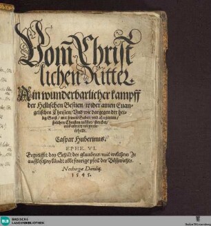 Vom christlichen Ritter