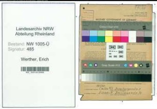 Entnazifizierung Erich Werther , geb. 20.08.1901 (Angestellter)