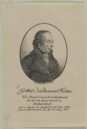 Bildnis des Gottlob Nathanael Fischer
