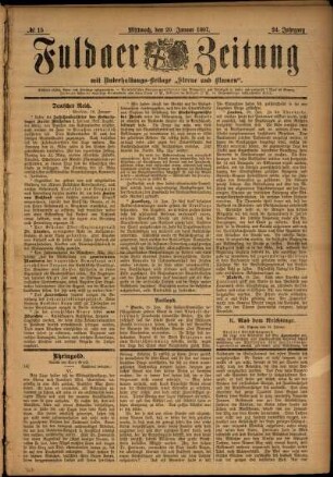 Ausgabe vom Mittwoch, den 20. Januar 1897.