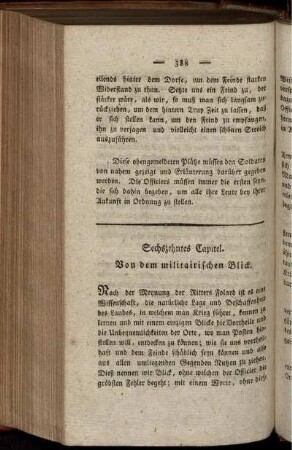 Sechszehntes Capitel. Von dem militairischen Blick