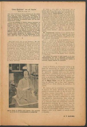 "Don Quijote" en el Japón : (Viene de la pág. 10)