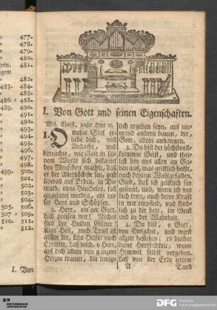 I. Von Gott und seinen Eigenschaften.