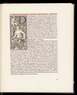 Schriftgiesserei Gustav Reinhold. Berlin