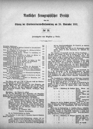 No. 39, 24. November 1881