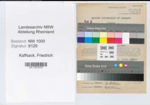 Entnazifizierung Friedrich Kaffsack, geb. 29.05.1903 (Regierungsbeamter)