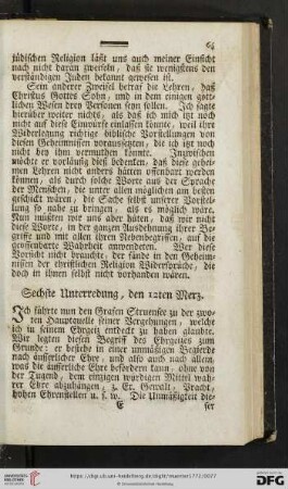 Sechste Unterredung, den 12ten Merz