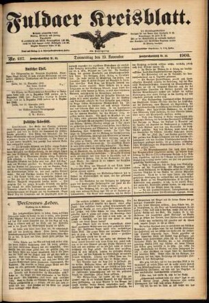 Ausgabe vom Donnerstag, den 19. November 1903.