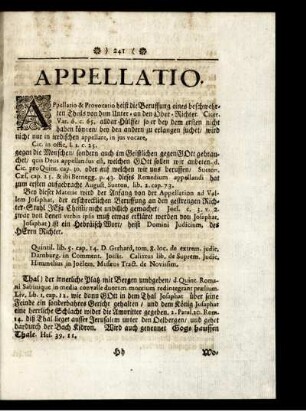 Appellatio.