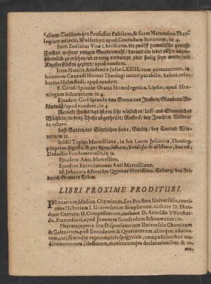 Libri Proxime Prodituri.
