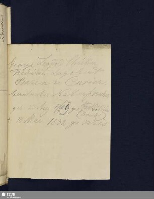 Nr. 127-139. Cuvier, Georges