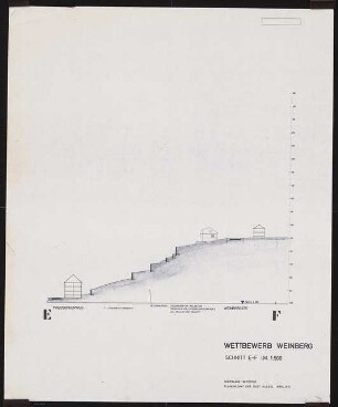 Siedlung Weinberg, Kassel: Schnitt E-F 1:500