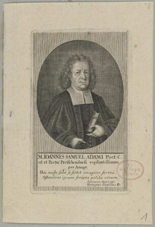 Bildnis des Ioannes Samuel Adami