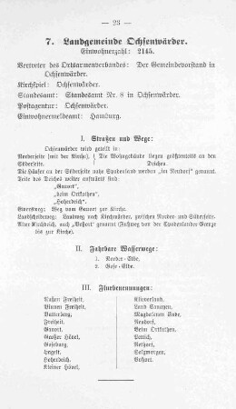7. Landgemeinde Ochsenwärder.