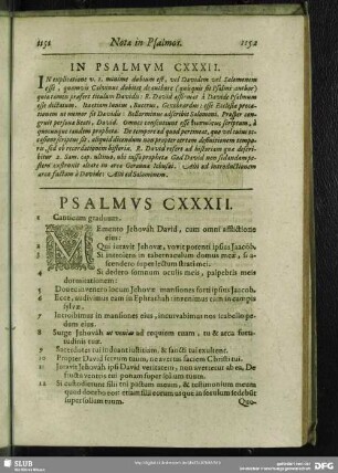 In Psalmum CXXXII.[i.e. CXXXI.] Psalmus CXXXII.[i.e. CXXXI.]