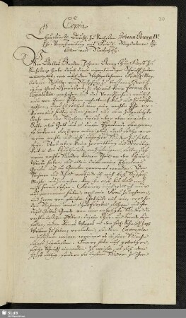 Copia Churfürstl. Durchl. zu Sachßen Johann Georg IV. Ehe-Verschreibung mit Fräul. Magdalenen Sybillen von Neitschütz.