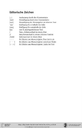 Editorische Zeichen