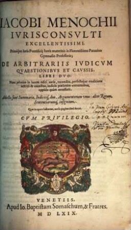 De Arbitrariis Iudicum Quaestionibus et caussis libri duo