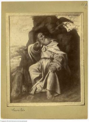 Der Prophet Elias vom Raben ernährt