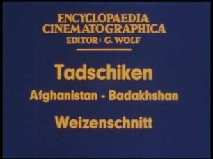 Tadschiken (Afghanistan, Badakhshan) - Weizenschnitt