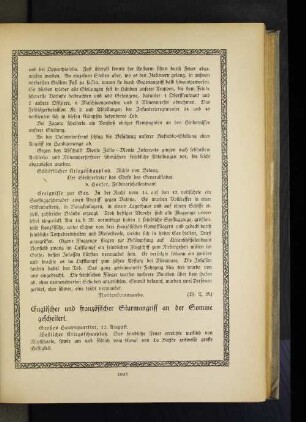 Englischer und französischer Sturmangriff an der Somme gescheitert.