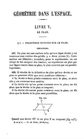 Géométrie dans l´espace. Livre V.