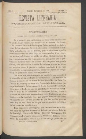 1890,1,7: año 1, entrega 7 (noviembre 15, 1890)