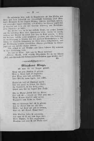 Gedicht: "Miezchens Klage, als man ihr die Jungen geraubt."