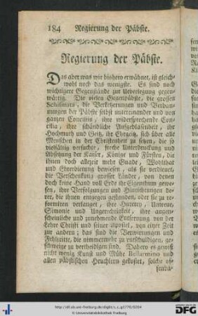 6. Von den Päbsten überhaupt.