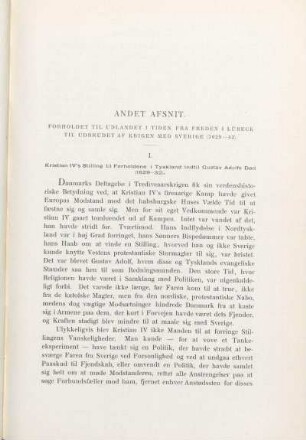 I. Kristian IV's Stilling til Forholdene i Tyskland indtil Gustav Adolfs Død (1629-32).