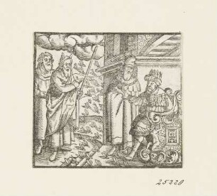 Heuschreckenplage, aus: Ambrosius Lobwasser, "Biblia / Darinnen die Summarien aller Capittel der gantzen heiligen Schrifft", Leipzig 1584