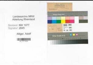 Entnazifizierung Adolf Alliger , geb. 00.00.0000 (Polizist)