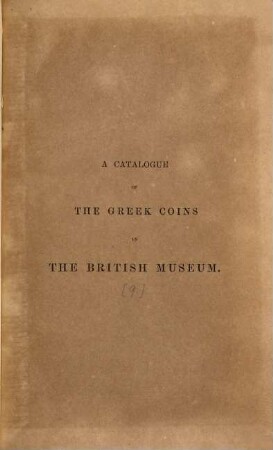 Catalogue of the Greek coins of Crete and the Aegean Islands