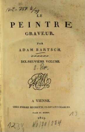 Le peintre graveur, 19. Peintres ou dessinateurs italiens: maitres du dix-septième siècle ; 1