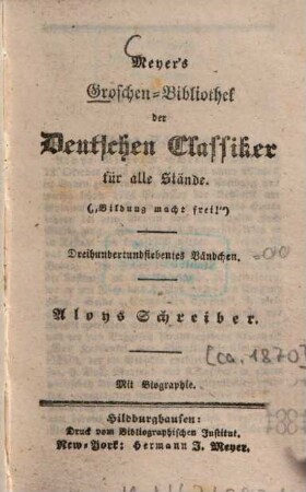 Aloys Schreiber : mit Biographie