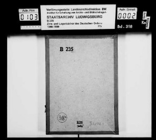 Kommende Heilbronn: Lagerbuch zu Baldersheim