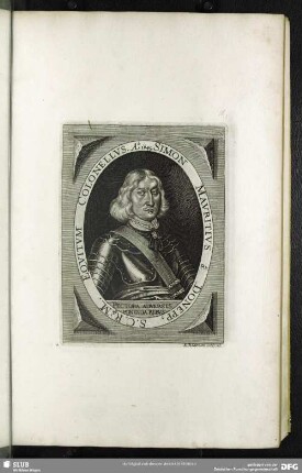 Simon Mauritius a Donepp, S.C.Rq[ue] M. Equitum Colonellus. Ao. 1649.