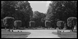 Blick vom Schloss zum Blauen Tor, Neschwitz
