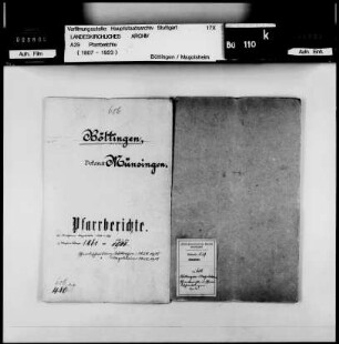 Böttingen-Magolsheim: Pfarrberichte und Pfarrbeschreibungen