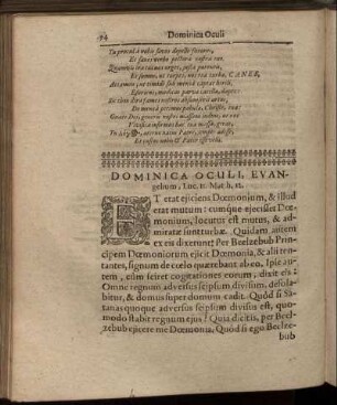 Dominica Oculi, Evangelium, Luc. II. Matth. 12.