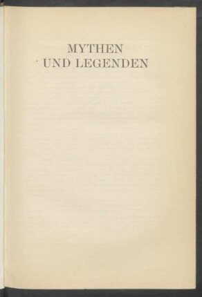 Mythen und Legenden